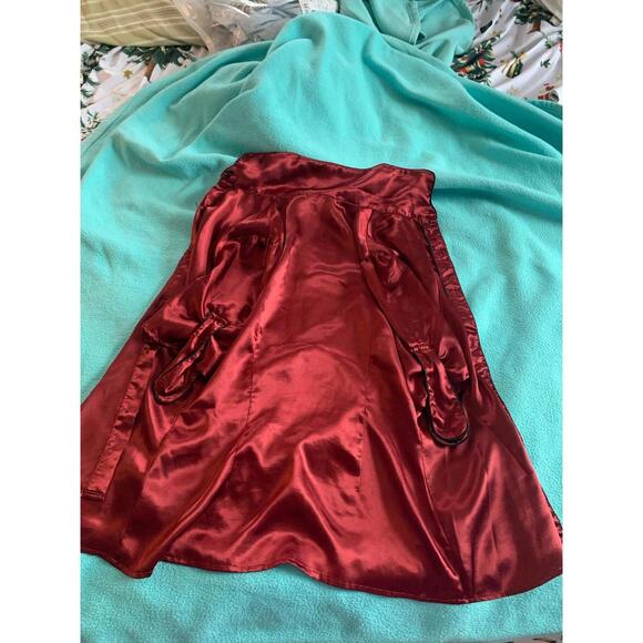 Charlotte Russe Small Polyester Burgundy Pajama Top - Picture 5 of 5
